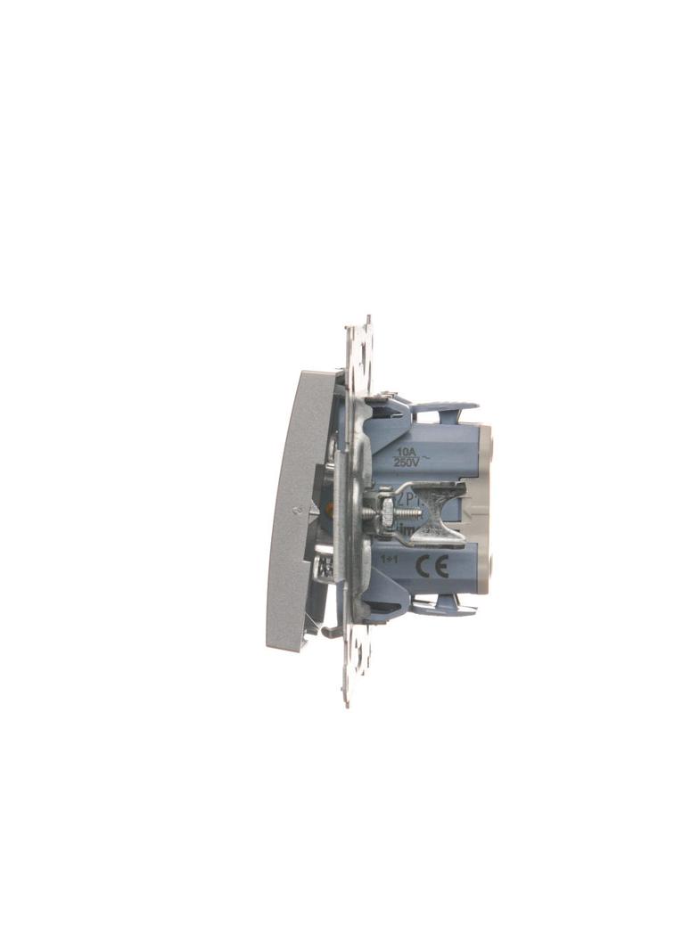 Simon 54 Przycisk roletowy 10A 250V szybkozłączka srebrny mat DZP1.01/43 KONTAKT