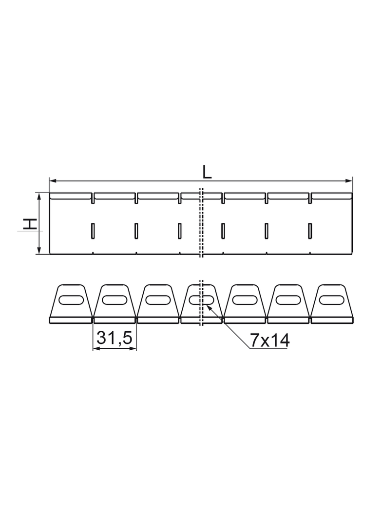PGK60/1 Przegroda kolanka 1,0 mm