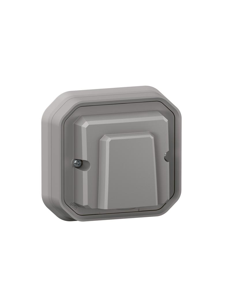 NOWE PLEXO - WYJŚCIE KABLOWE Z UCHWYTEM KOMPLET PODTYNK. 16A-230V~ SZARE