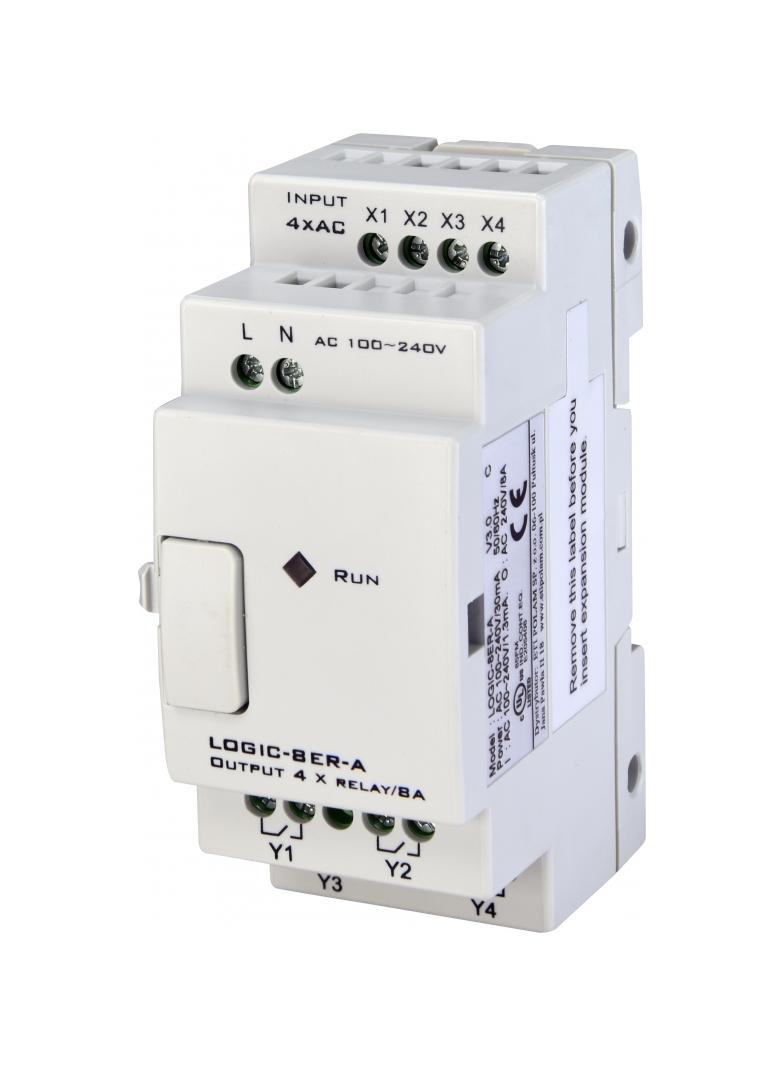 LOGIC-8ER-A , Moduł rozszerzeń 100÷240VAC, 4/4 we/wy przek.