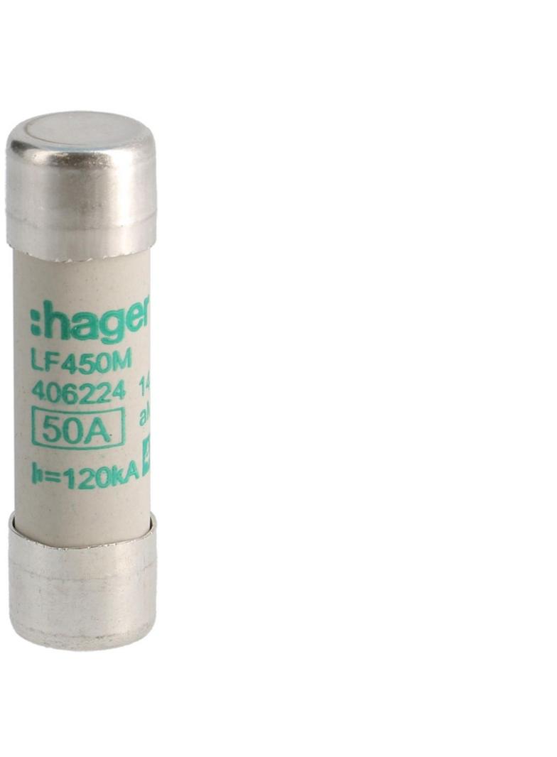 Wkładka bezpiecznikowa cylindryczna CH-14 14x51mm aM 50A 400VAC LF450M HAGER