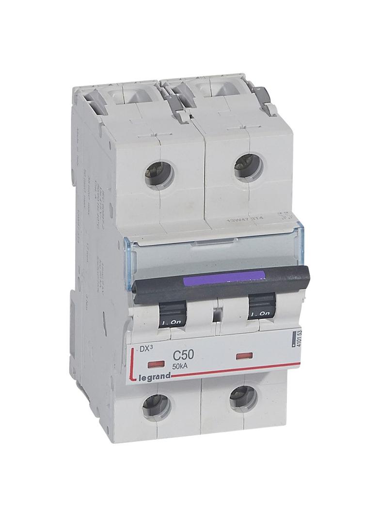 Wyłącznik Nadprądowy S322 C50 2P 50A 50Ka DX3 410153 LEGRAND
