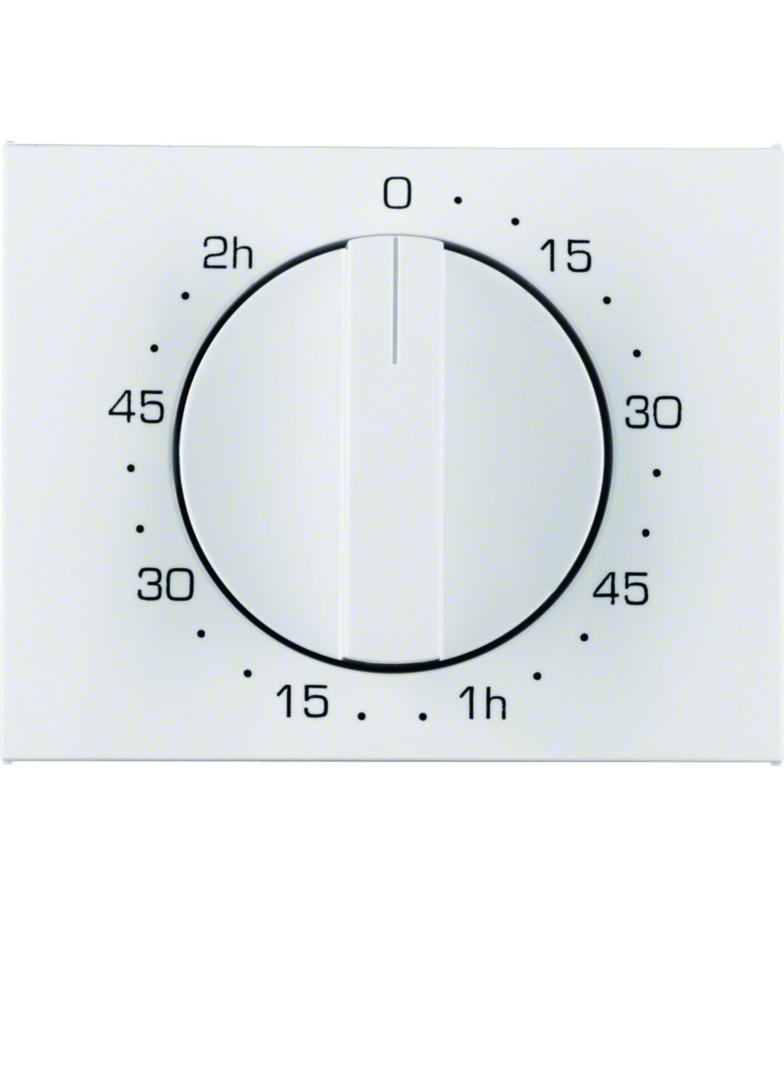 BERKER K.1 Płytka czołowa z pokrętłem do mechanicznego łącznika czas 120 min biały 16357109 HAGER