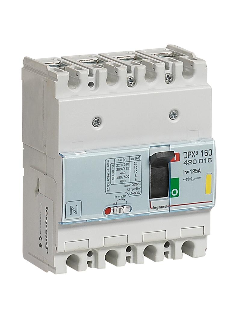 Wyłącznik DPX3 160 4P 125A 16kA 420016 LEGRAND