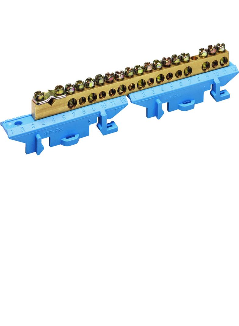 Listwa przyłączeniowa z cokołem neutralna 1x25+8x16+8x10 mm2 KM17N HAGER