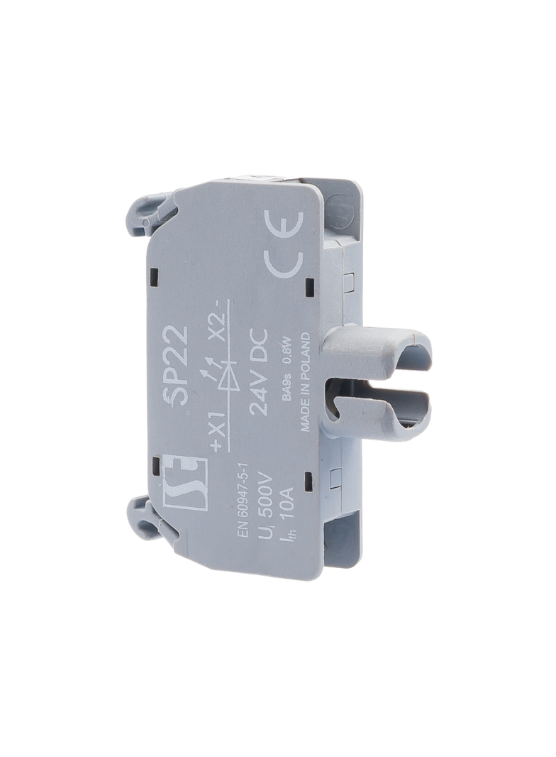 OPRAWA LAMPKI BA9S (BEZ ŹRÓDŁA ŚWIATŁA) SZYNOWA - LED 230VAC BA9S SP22-1435R06 SPAMEL