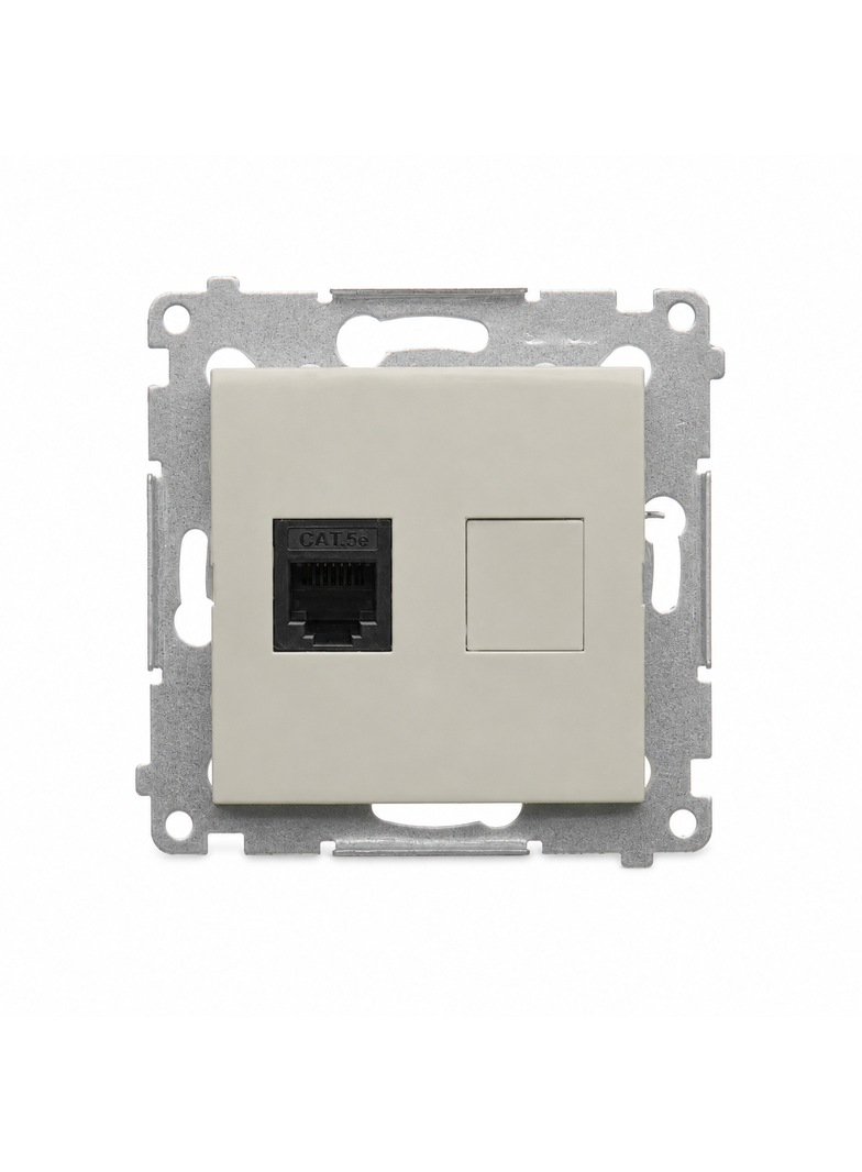 Simon 54 Gniazdo telefoniczne pojedyncze RJ12 kaszmir mat DT1.01/42