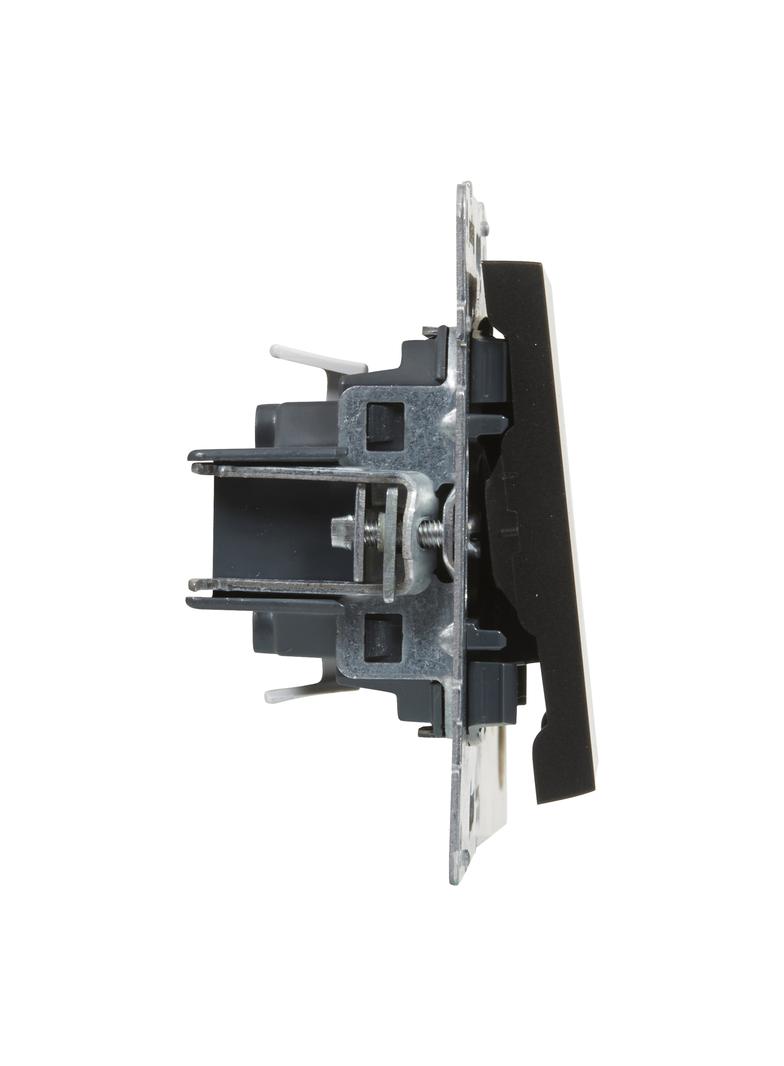 SUNO - Przycisk pojedynczy - 6 A - 250 V~ - zaciski automatyczne, Czarny, Legrand