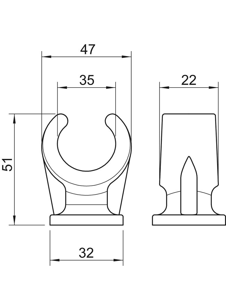 2962, UCHWYTY COKOŁOWE 35MM SZ.