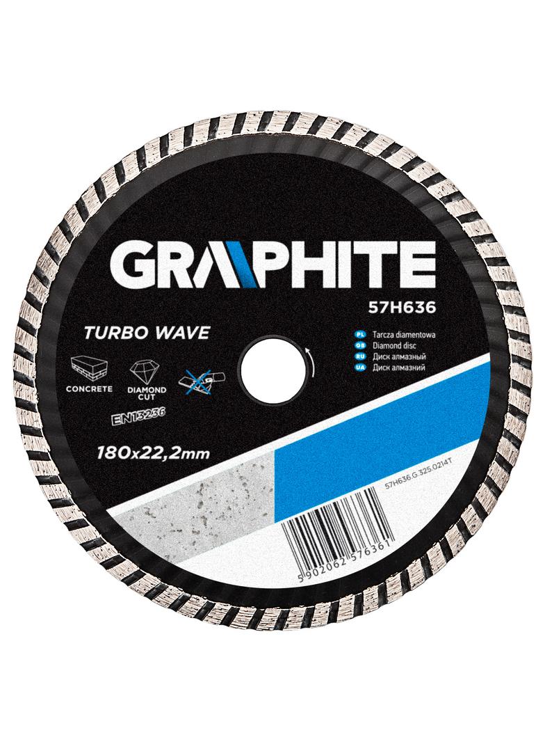 Tarcza diamentowa 180 x 22.2 mm, turbo wave