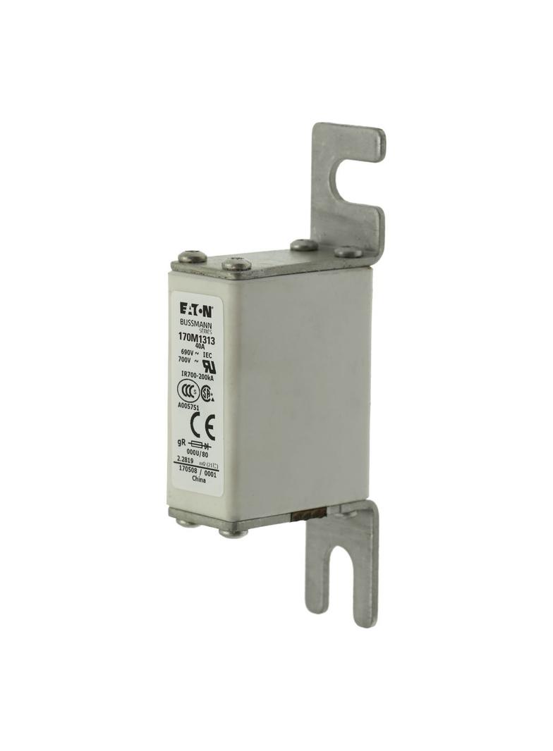 40A 690V IEC gR 000U/80 SQUARE BODY FUSE Wkładka szybka 40A AC 690V DIN 000 21x40x100 mm, 170M1313 E