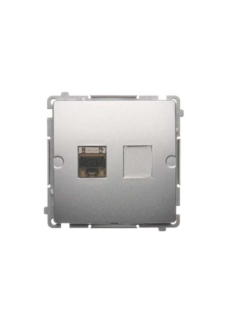 Simon Basic Gniazdo komputerowe RJ45 kategoria 6 pojedyncze ekranowane z przesłoną przeciwkurzową Mo