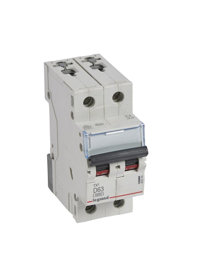 Wyłącznik Nadprądowy S 302 2P D63A 6kA TX3 403744 LEGRAND