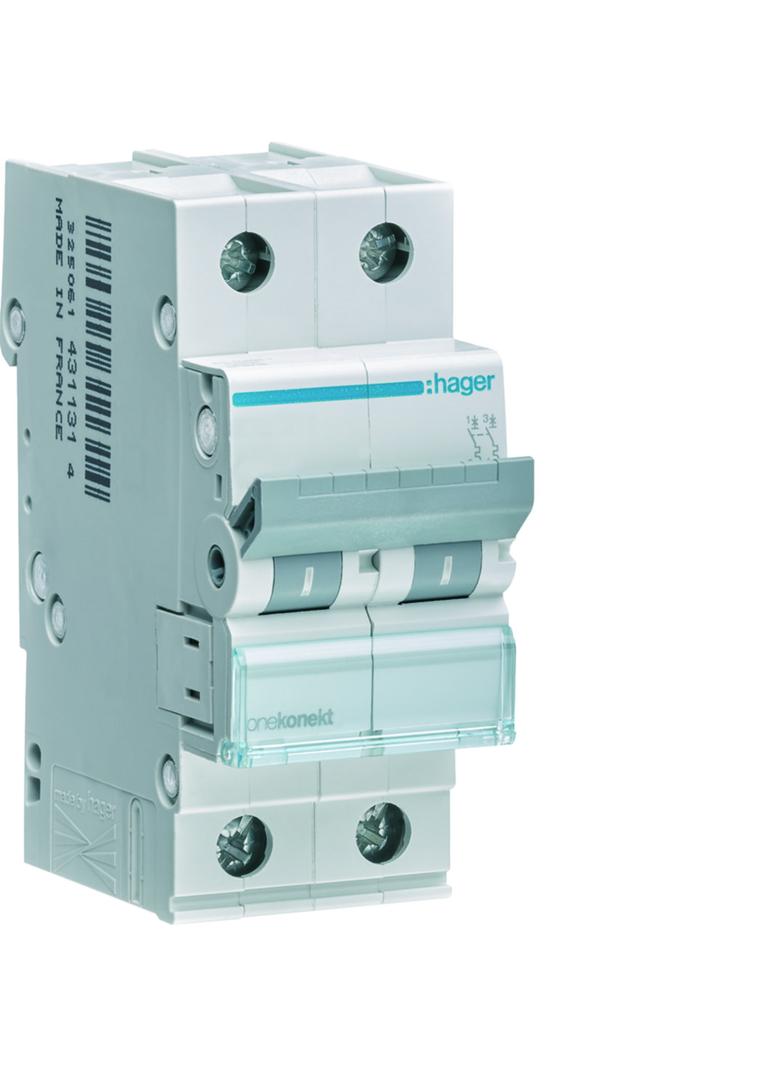 MCB Wyłącznik nadprądowy 6kA 2P C 13A MCN213E HAGER
