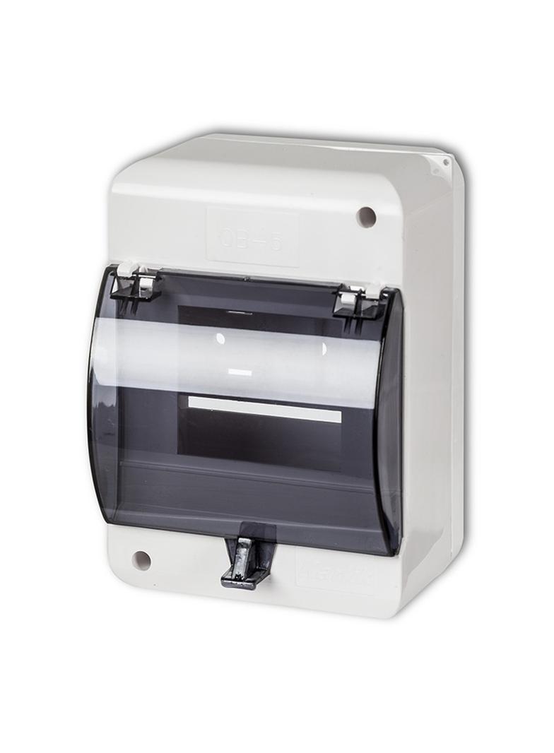 Obudowa bezpiecznikowa 5 modułowa z klapką biała