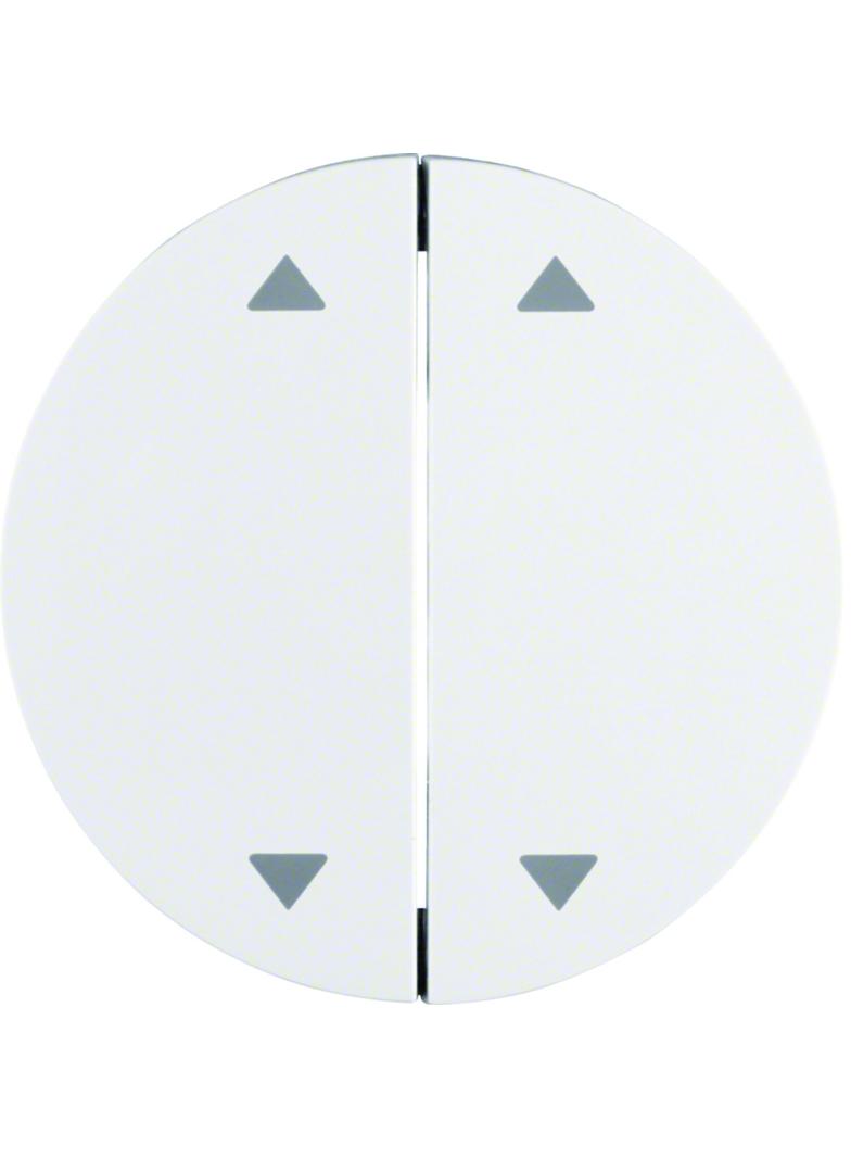 BERKER R.1/R.3 Klawisze z nadrukowanym symbolem strzałki do łącznika 2-klawiszowego biały połysk 164