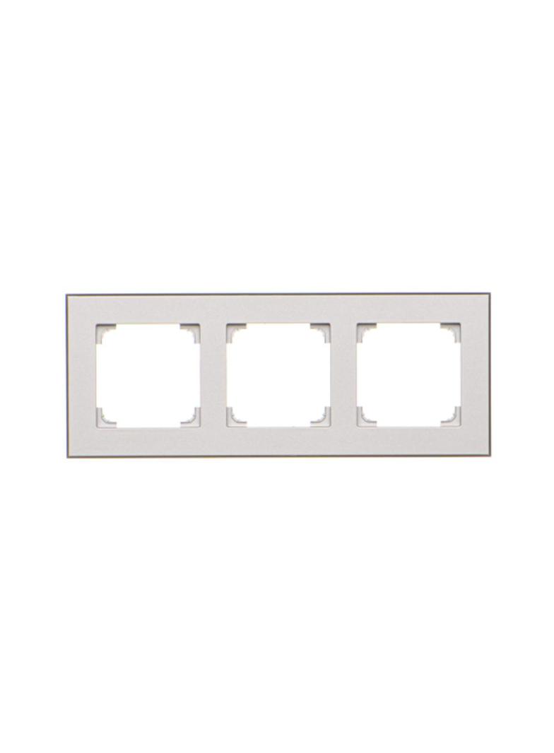 Simon 55 Ramka potrójna 3-krotna DUO Aluminium podstawa czarna TRD3.149/143 KONTAKT