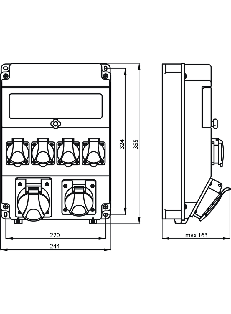 ROZDZIELNICA NISKIEGO NAPIĘCIA BEZ BEZPIECZNIKÓW,4X32A,4X16A,4X3X16A