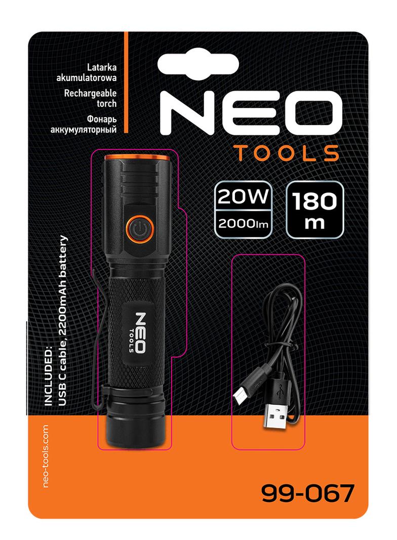 Latarka akumulatorowa USB C 2000 lm CHN LED