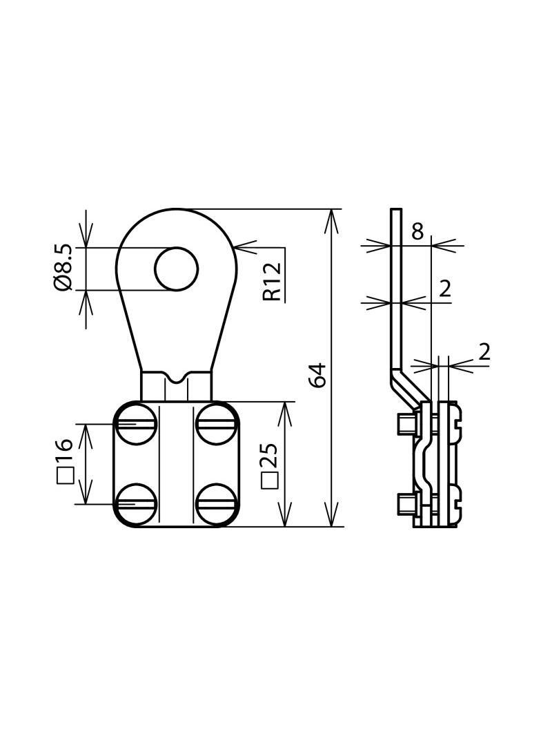 Końcówka kablowa uziemiająca 6-16 mm2, Cu /gal Sn