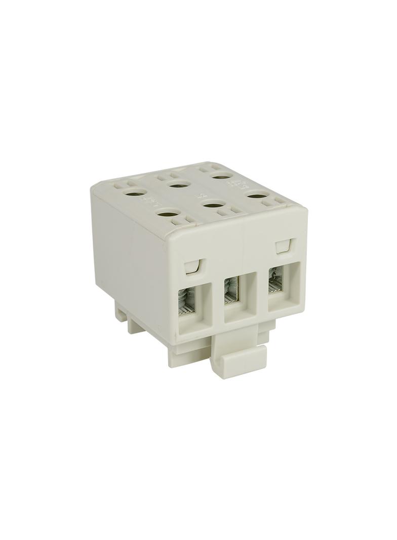 Złączka przelotowa gwintowana na szynę AL/CU 75A 3x(1,5-16)mm2 WLZ35/3x16/s szara 48.317 OPATÓWEK