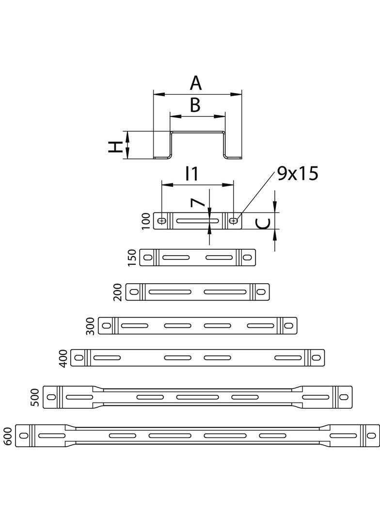DBL 50/100, UCHWYT DYSTANSUJĄCY 50/100/3 FS