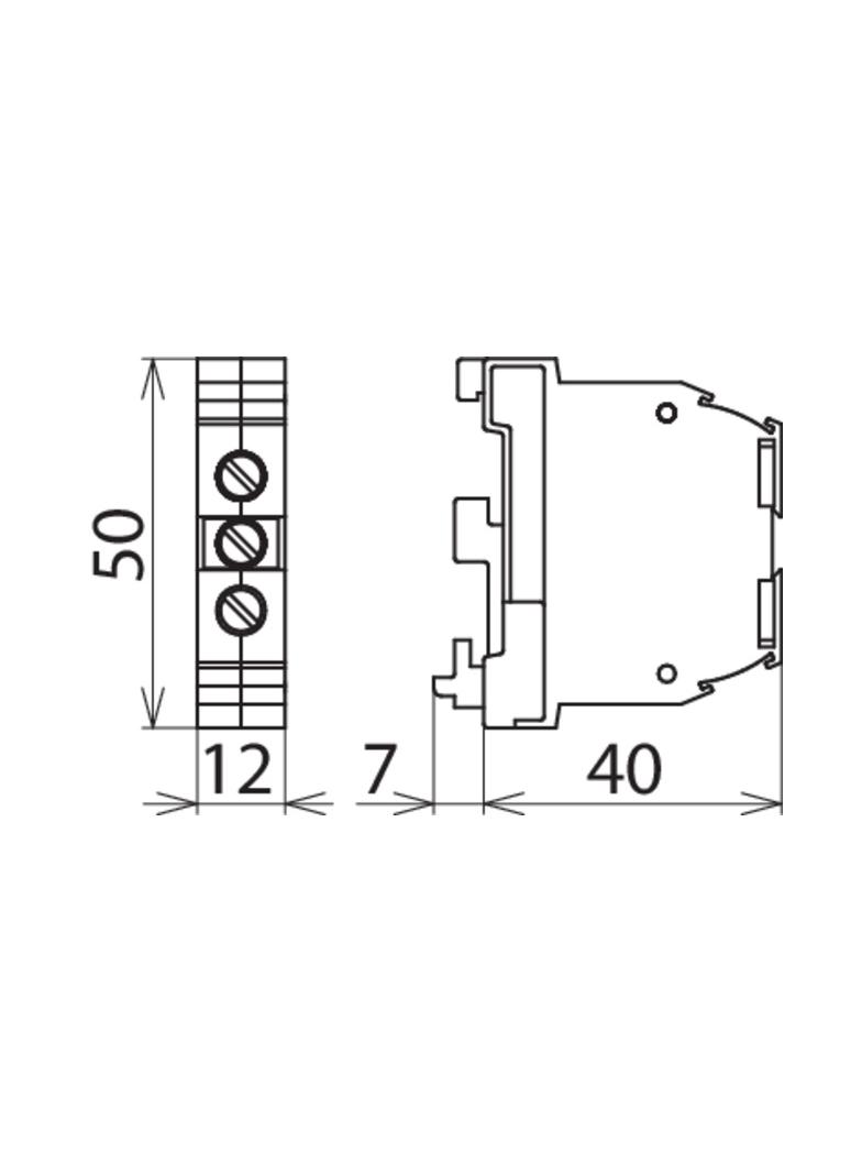 Zacisk do przewodu PE, 16 mm2, na szynę