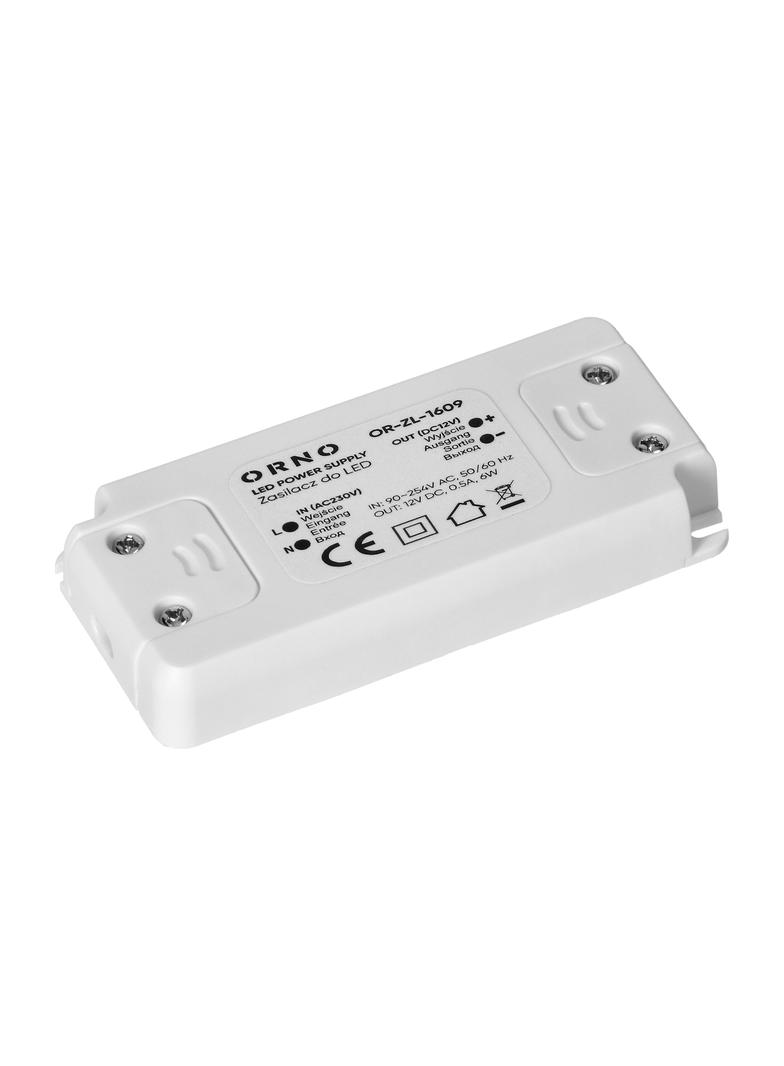 Zasilacz LED 12V DC 6W 0,5A IP20 OR-ZL-1609 ORNO