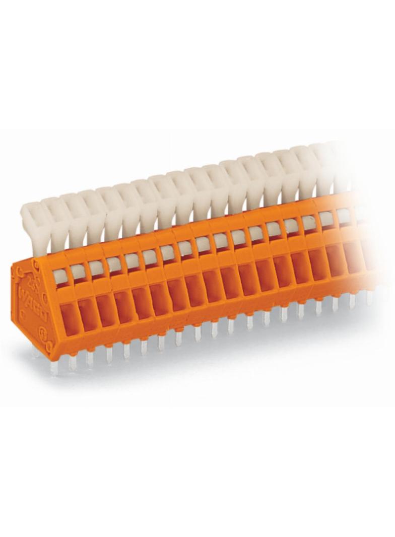 listwa zaciskowa do pł. drukowanych 3-bieg. pomarańczowa raster 2,54 mm