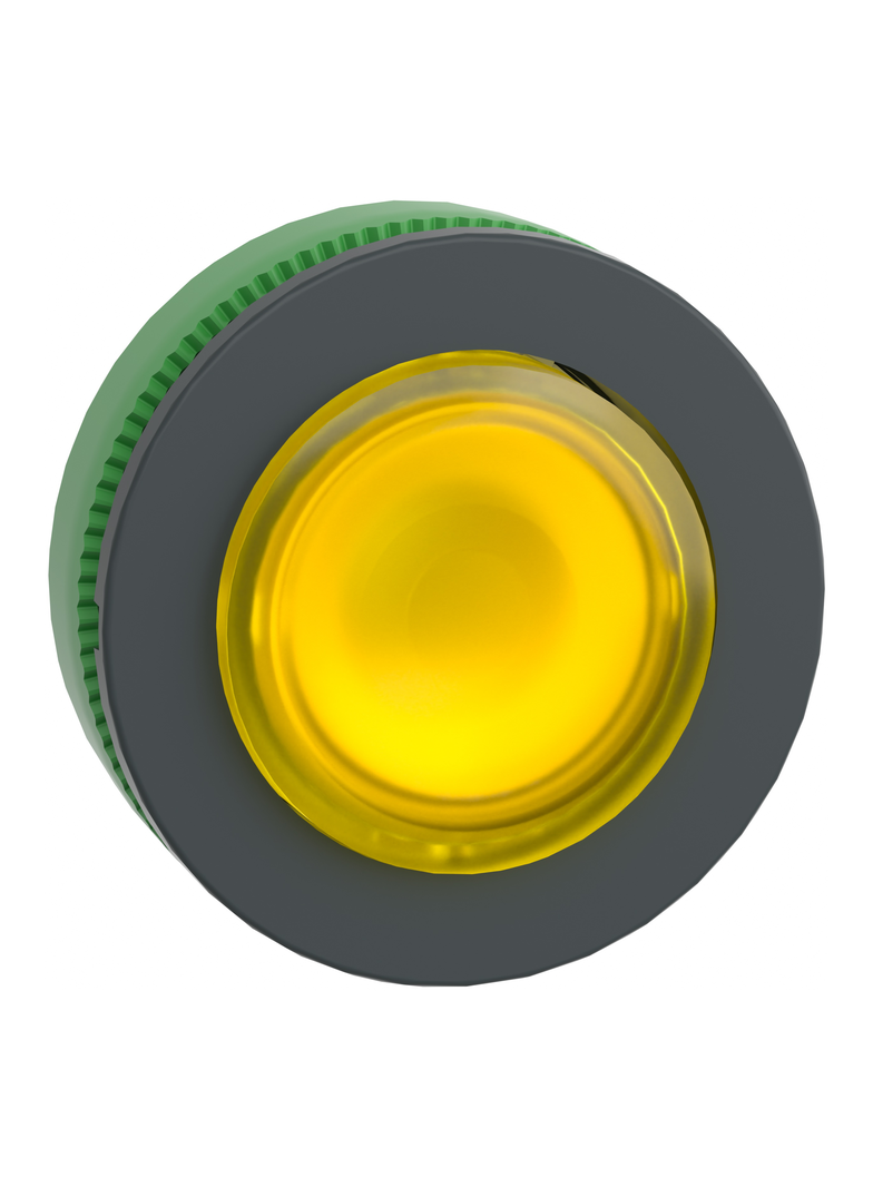 Harmony XB5 Główka przycisku podświetlanego żółty wystający typ push push