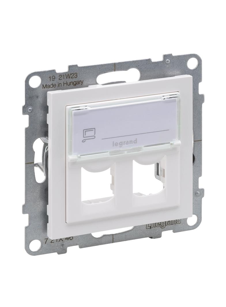 Suno Adapter Systimax Podwójny Biały 721146 LEGRAND
