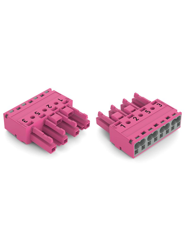 WINSTA gniazdo 4-bieg. różowe raster 10 mm