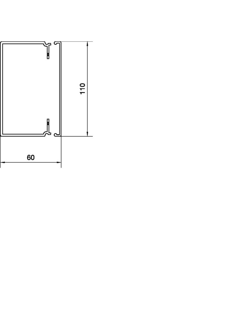 tehalit.LFH Kanał elektroinstalacyjny bezhalogenowy 60x110mm, biały LFH6011009016 HAGER