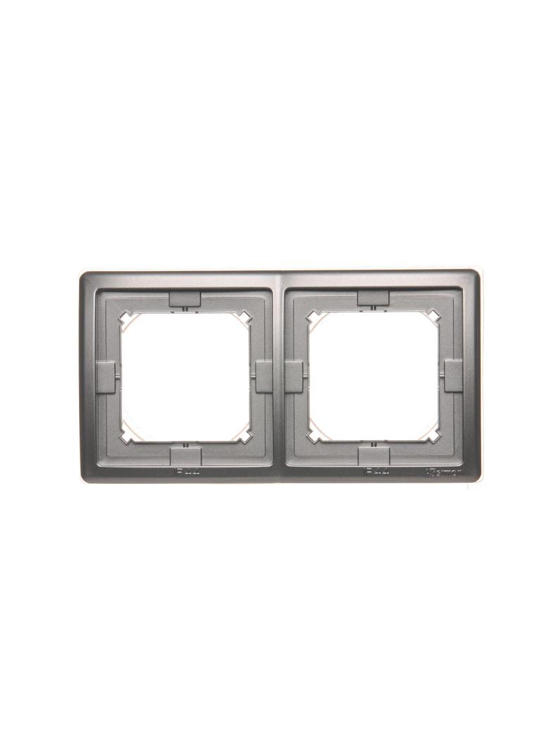 Simon Basic Standard Ramka 2-krotna do wersji bryzgoszczelnej IP44 z kompletem uszczelek stal inox BMR2B/21 KONTAKT