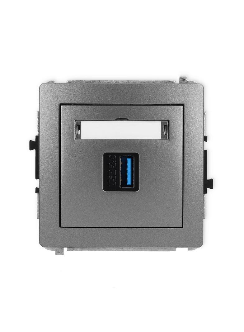 DECO Gniazdo pojedyncze USB A-A 3.0 grafitowy 11DGUSB-5 KARLIK