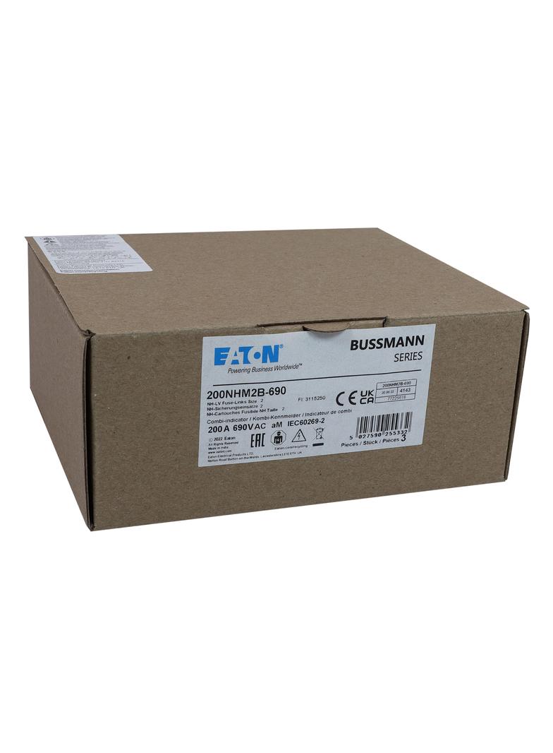 NH FUSE 200A 690V aM SIZE 2 Wkładka NH2 200A 690V AM podwójny wskaźnik 200NHM2B-690 EATON