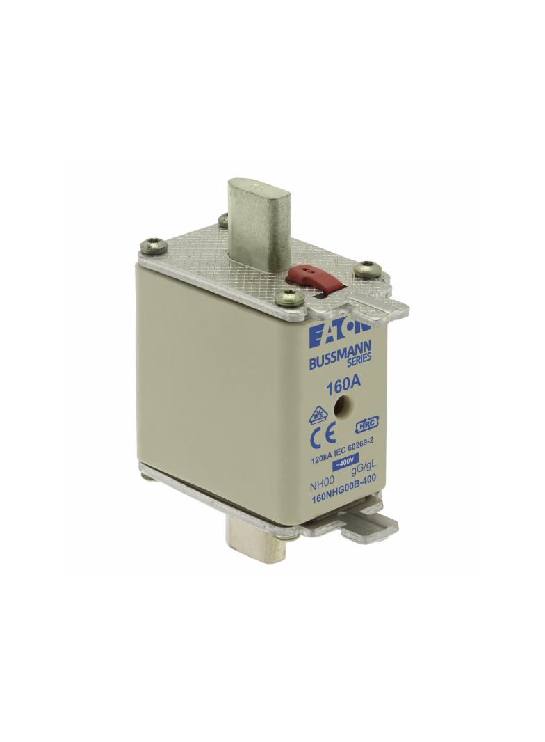 NH FUSE 160A 400V GG/GL SIZE 00 Wkładka NH00 160A 400V GL/GG podwójny wskaźnik 160NHG00B-400 EATON