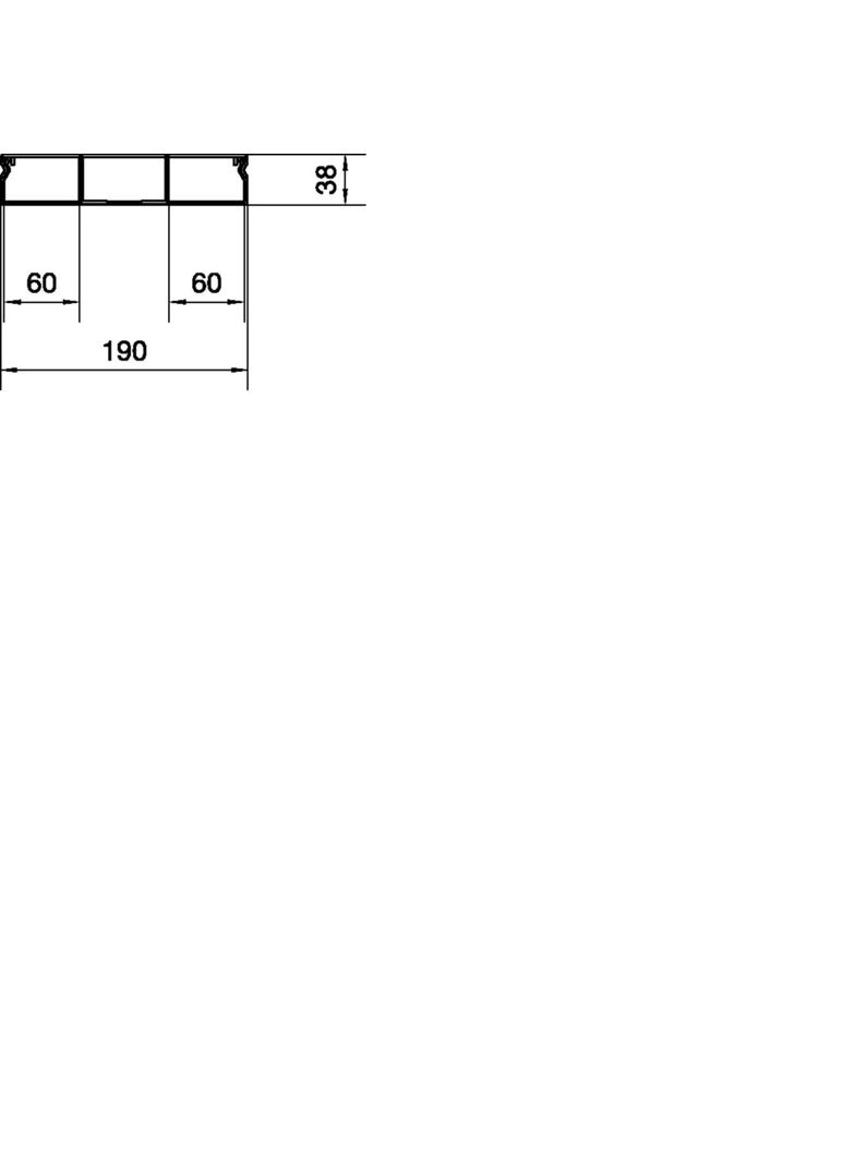 tehalit.UK Kanał do wylewki podłogowej 3-komorowy 190X38mm stal UK190383 HAGER