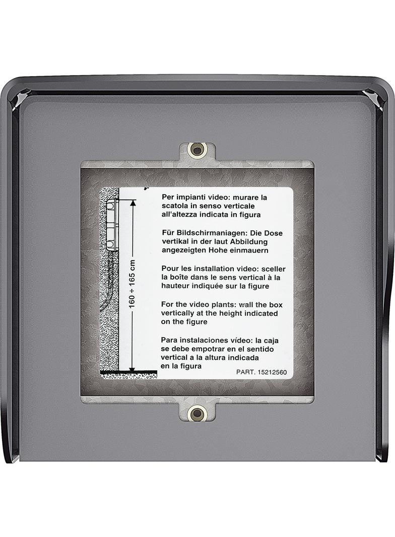 Obudowa natynkowa z daszkiem do paneli Sfera - 1 moduł - Stalowoszara, Bticino