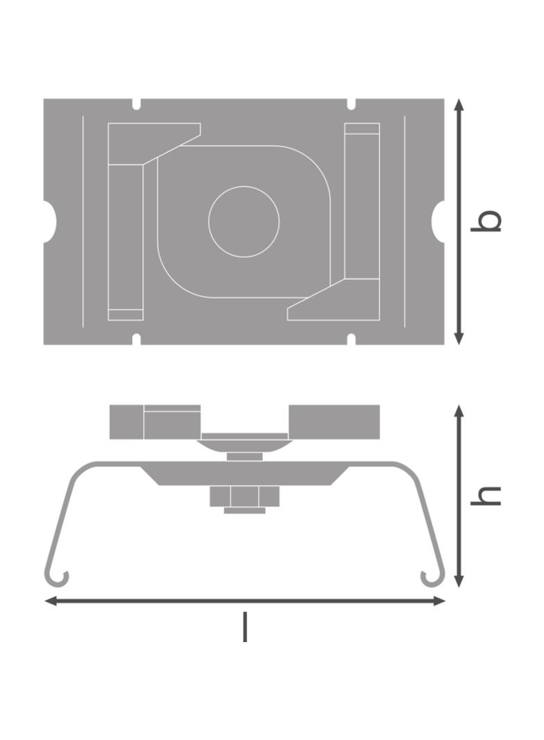 Oprawa TRUSYS FLEX GRID CEILING CLIP