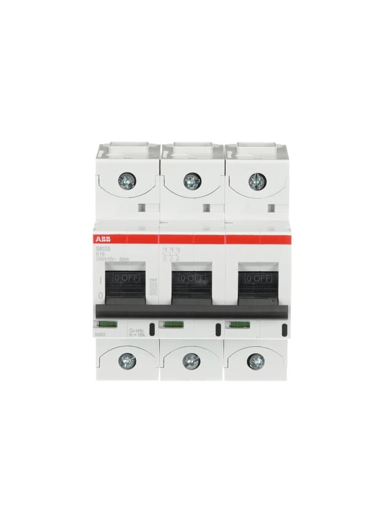 S803S-K16 Wyłącznik nadprądowy 50kA 3P K16A 2CCS863001R0467 ABB