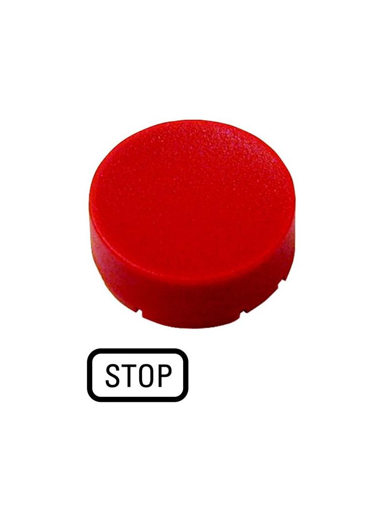 M22-XDH-R-GB0 Soczewka do przycisku wystającego 22mm płaska czerwona z opisem /STOP/ 218239 EATON