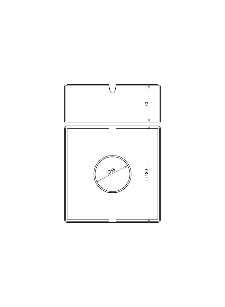 Podstawa betonowa DEHNiso-DLH 180x180x70 mm, 4,6 kg, beton C35/45