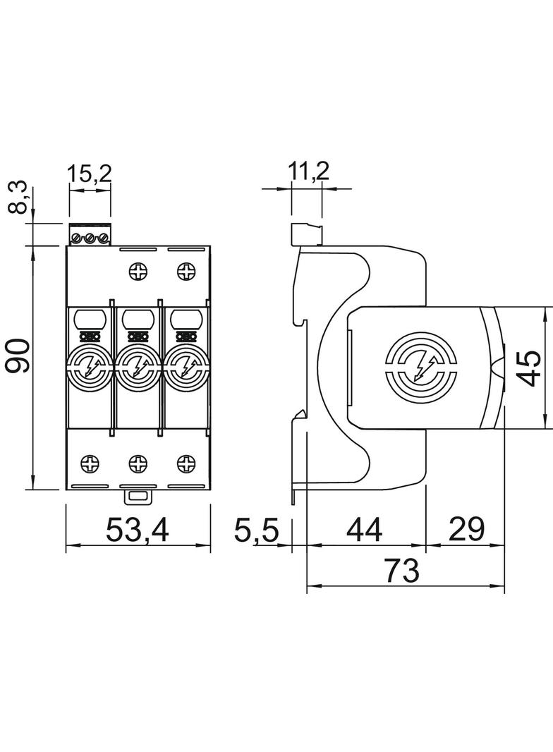 V20-3+FS-550, Ogranicznik przepięć V20