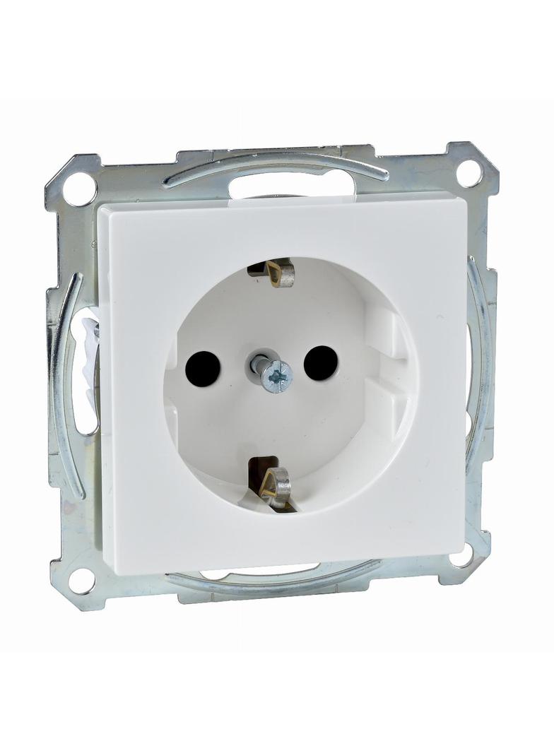 Gniazdo wtykowe SCHUKO, z przesłoną, zaciski śrub., B.P, P, Sys M