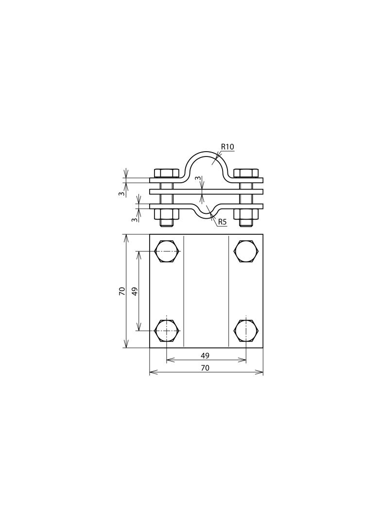 Zacisk krawędziowy do uziomu 20 mm