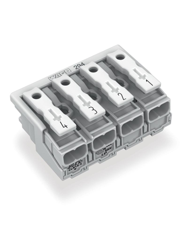 złączka zasilająca 4-biegunowa ze stopkami bez styku PE