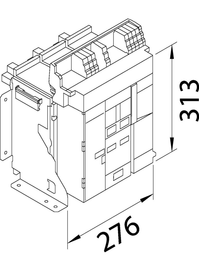 ACB HW1 66kA 1600A 3P Wyłącznik stacjonarny do wyzwalacza sentinel Energy HW1E316FE HAGER