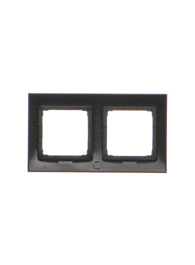 Simon 54 Premium Ramka 2-krotna PREMIUM do puszek karton-gips IP20 / IP44 czarny DRK2/49 KONTAKT