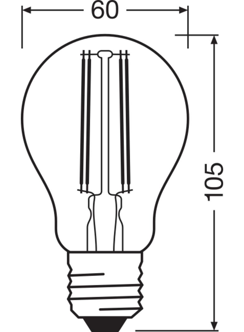Lampa LED SMARTWF A60 D 6W/827 220VFilament szkło przezroczysteCLE27FS2LEDV